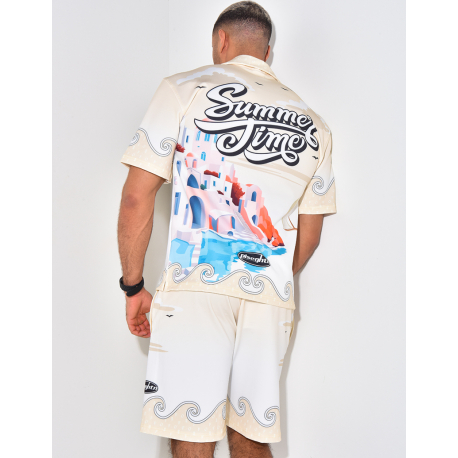 Ensemble short et chemise à motifs Ensemble short et chemise à motifs