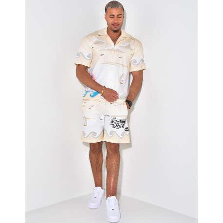Ensemble short et chemise à motifs Ensemble short et chemise à motifs