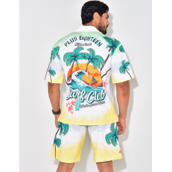 Ensemble short et chemise à motifs Ensemble short et chemise à motifs