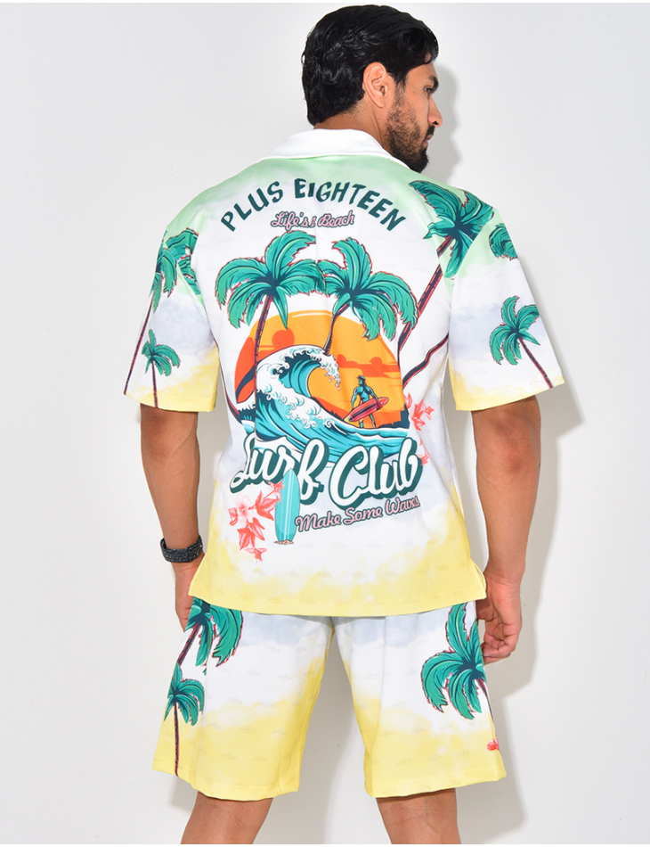 Ensemble short et chemise à motifs Ensemble short et chemise à motifs