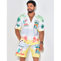 Ensemble short et chemise à motifs Ensemble short et chemise à motifs
