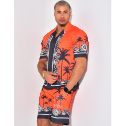 Ensemble short et chemise à motifs Ensemble short et chemise à motifs