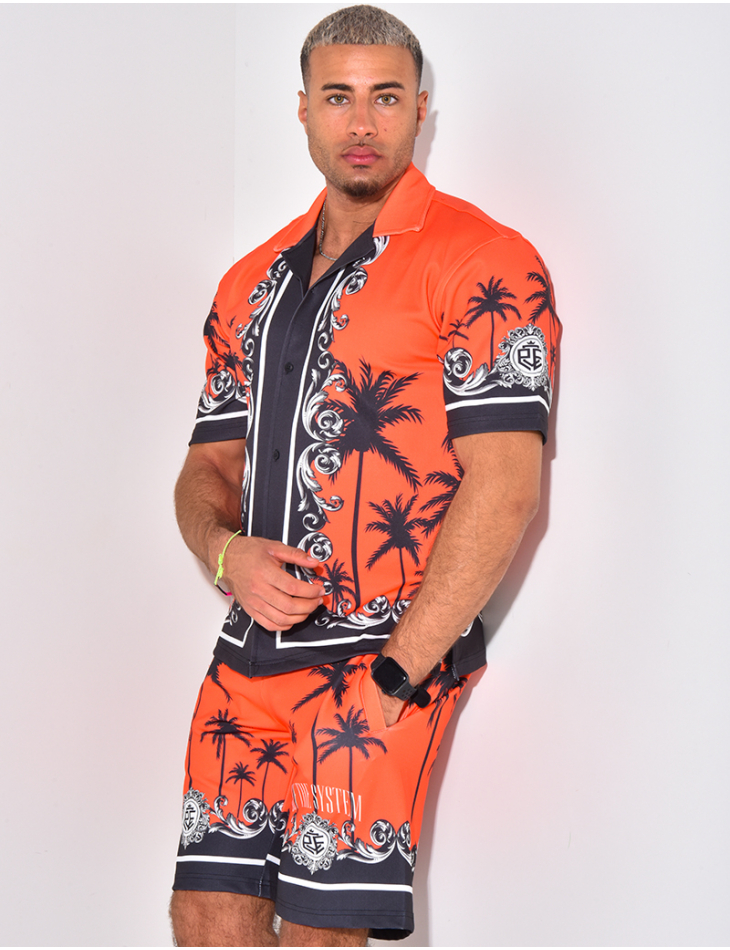 Ensemble short et chemise à motifs Ensemble short et chemise à motifs