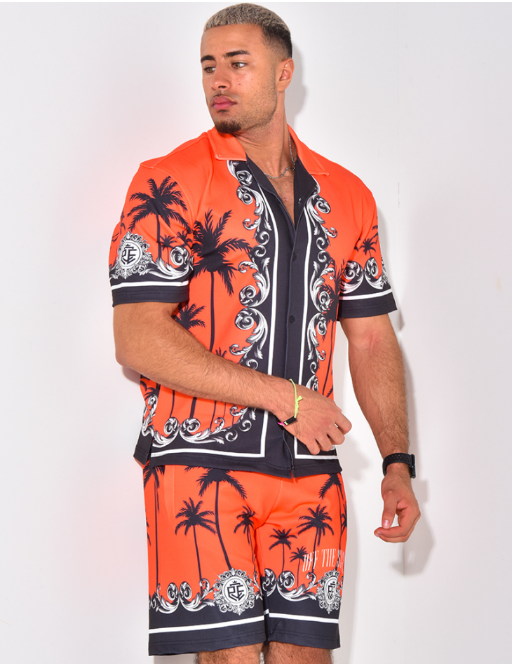 Ensemble short et chemise à motifs Ensemble short et chemise à motifs