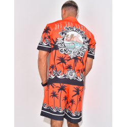 Ensemble short et chemise à motifs Ensemble short et chemise à motifs