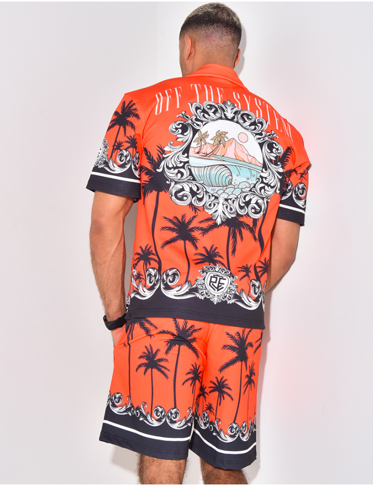 Ensemble short et chemise à motifs Ensemble short et chemise à motifs