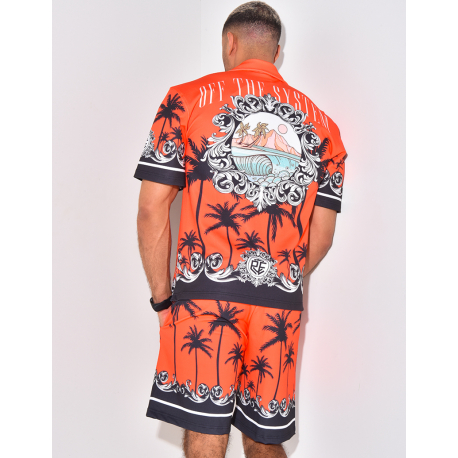 Ensemble short et chemise à motifs Ensemble short et chemise à motifs