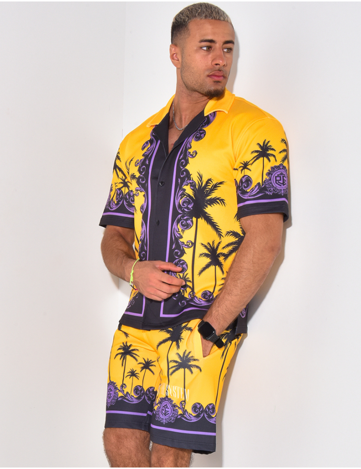 Ensemble short et chemise à motifs Ensemble short et chemise à motifs