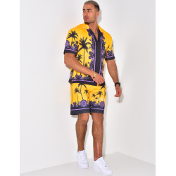 Ensemble short et chemise à motifs Ensemble short et chemise à motifs