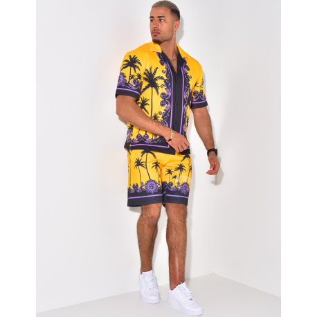 Ensemble short et chemise à motifs Ensemble short et chemise à motifs