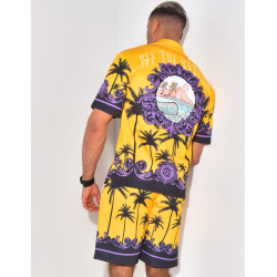 Ensemble short et chemise à motifs Ensemble short et chemise à motifs