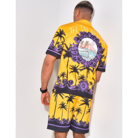 Ensemble short et chemise à motifs Ensemble short et chemise à motifs