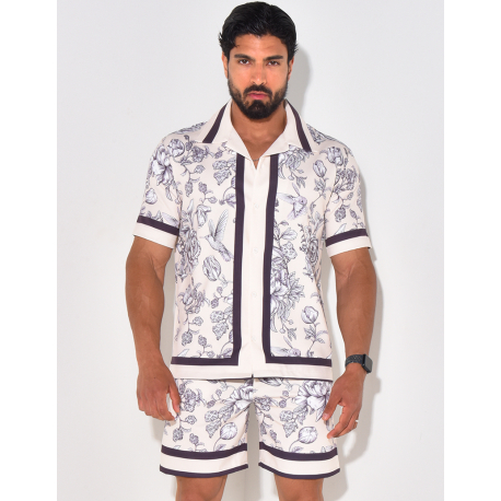 Ensemble short et chemise à motifs Ensemble short et chemise à motifs