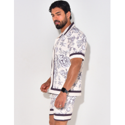 Ensemble short et chemise à motifs Ensemble short et chemise à motifs