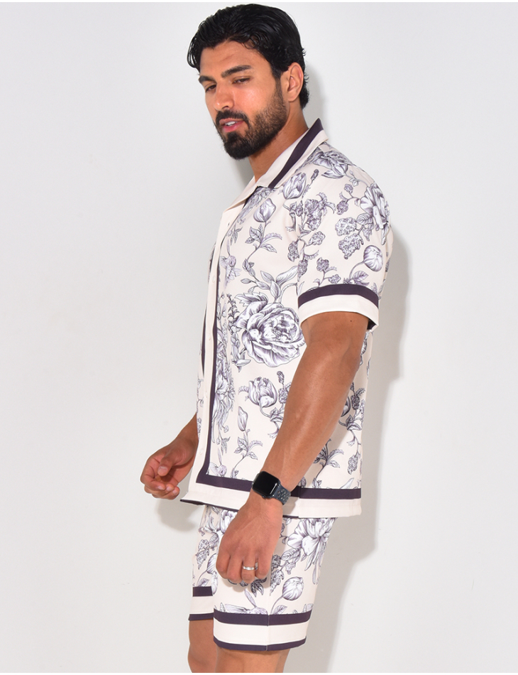 Ensemble short et chemise à motifs Ensemble short et chemise à motifs