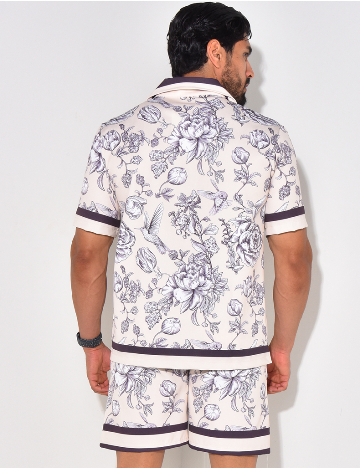 Ensemble short et chemise à motifs Ensemble short et chemise à motifs