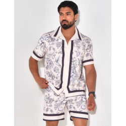 Ensemble short et chemise à motifs Ensemble short et chemise à motifs