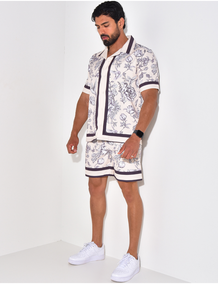 Ensemble short et chemise à motifs Ensemble short et chemise à motifs