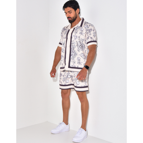 Ensemble short et chemise à motifs Ensemble short et chemise à motifs