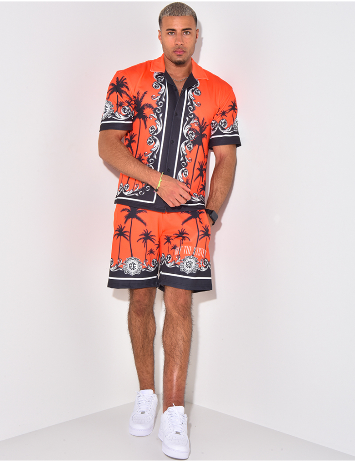 Ensemble short et chemise à motifs Ensemble short et chemise à motifs