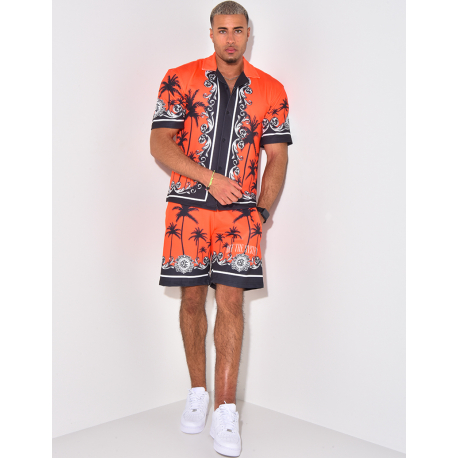 Ensemble short et chemise à motifs Ensemble short et chemise à motifs