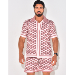 Ensemble short et chemise à motifs Ensemble short et chemise à motifs