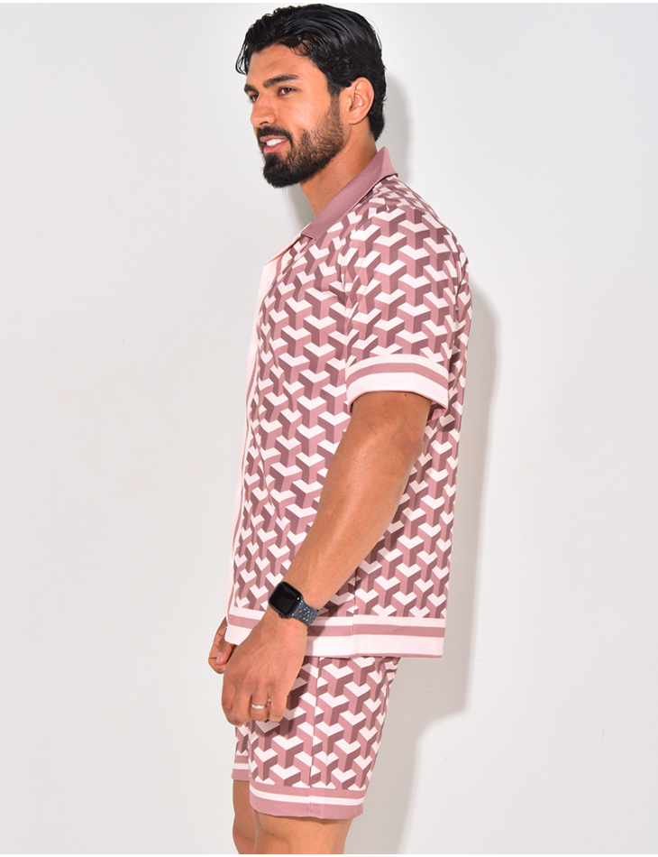 Ensemble short et chemise à motifs Ensemble short et chemise à motifs