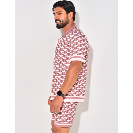 Ensemble short et chemise à motifs Ensemble short et chemise à motifs