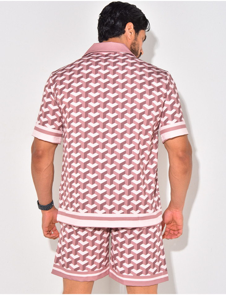 Ensemble short et chemise à motifs Ensemble short et chemise à motifs
