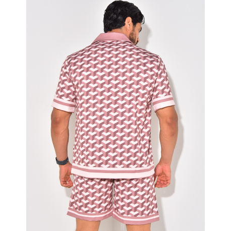 Ensemble short et chemise à motifs Ensemble short et chemise à motifs
