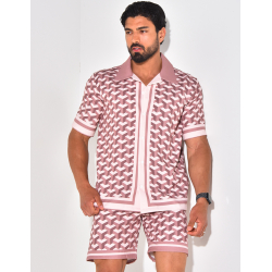 Ensemble short et chemise à motifs Ensemble short et chemise à motifs