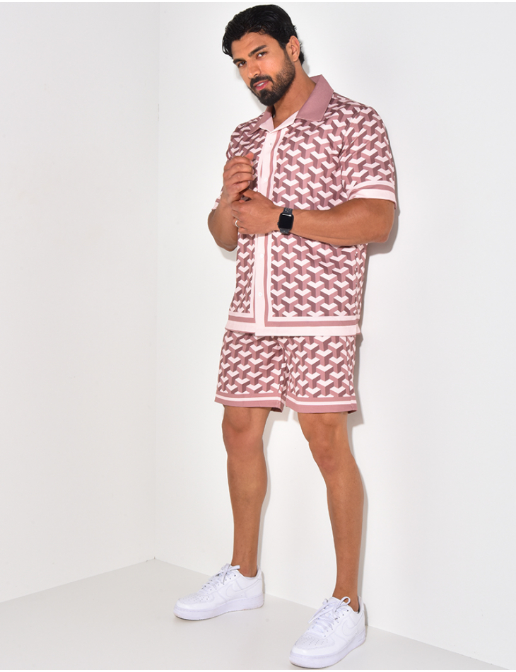 Ensemble short et chemise à motifs Ensemble short et chemise à motifs