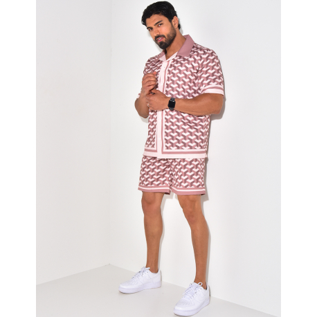 Ensemble short et chemise à motifs Ensemble short et chemise à motifs