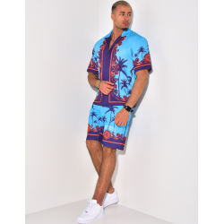 Ensemble short et chemise à motifs Ensemble short et chemise à motifs