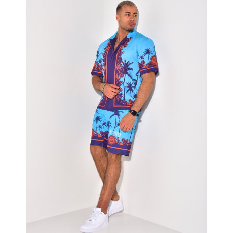 Ensemble short et chemise à motifs Ensemble short et chemise à motifs