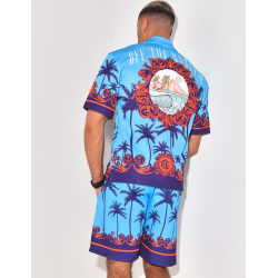 Ensemble short et chemise à motifs Ensemble short et chemise à motifs