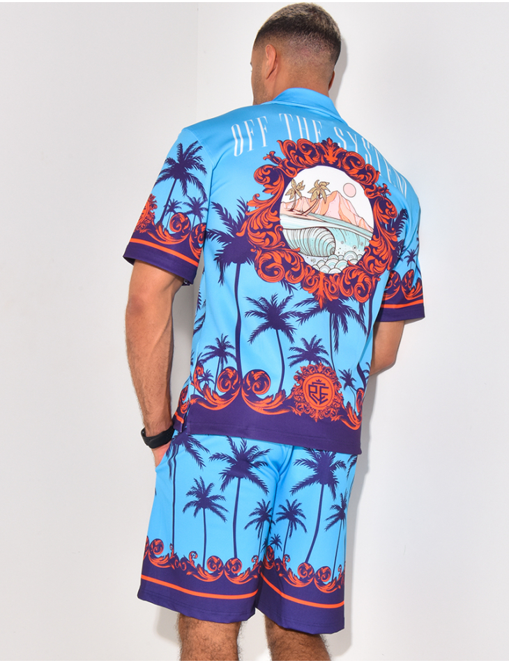 Ensemble short et chemise à motifs Ensemble short et chemise à motifs