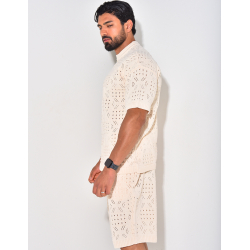 Ensemble short et t-shirt ajouré Ensemble short et t-shirt ajouré