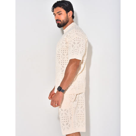 Ensemble short et t-shirt ajouré Ensemble short et t-shirt ajouré