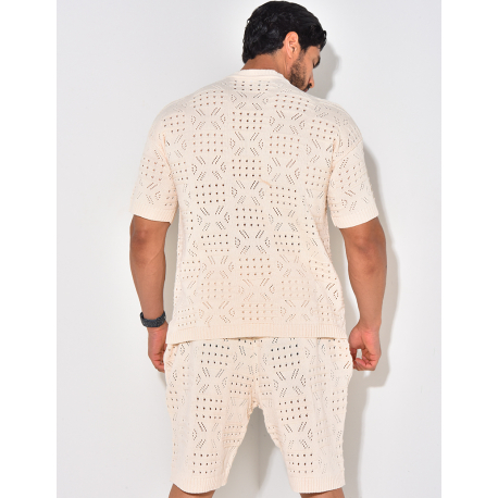 Ensemble short et t-shirt ajouré Ensemble short et t-shirt ajouré