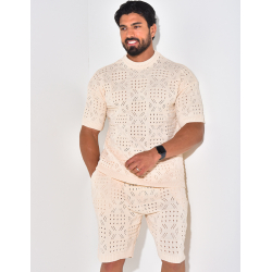 Ensemble short et t-shirt ajouré Ensemble short et t-shirt ajouré