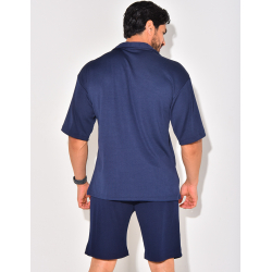 Ensemble short et chemise manches courtes texturé Ensemble short et chemise manches courtes texturé