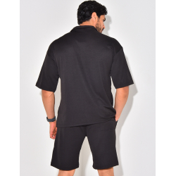 Ensemble short et chemise manches courtes texturé Ensemble short et chemise manches courtes texturé