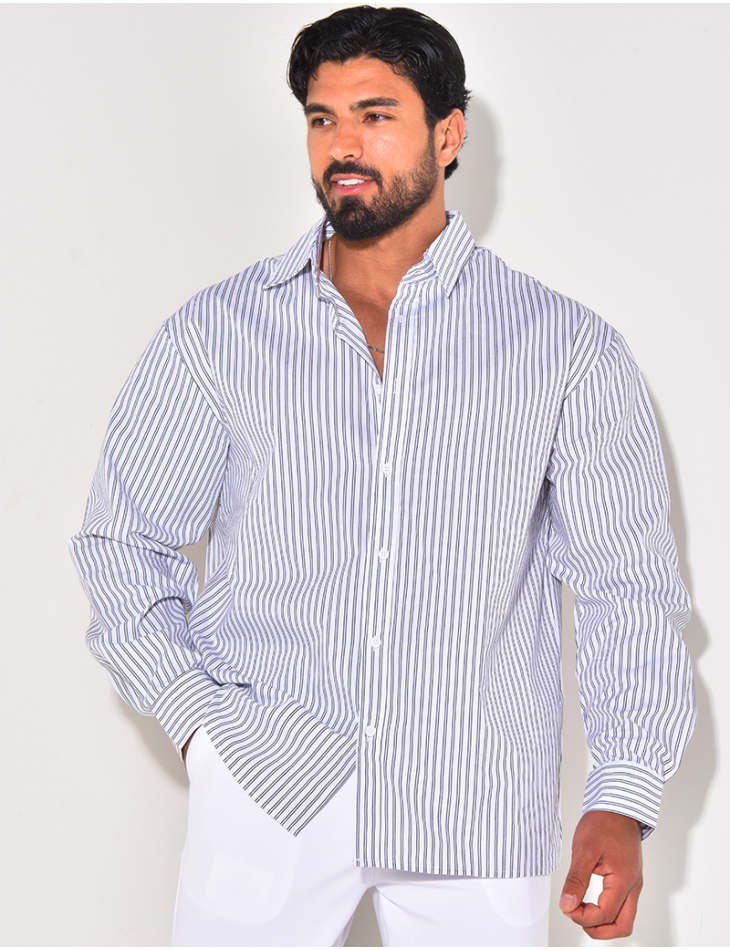 Chemise rayée manches longues Chemise rayée manches longues