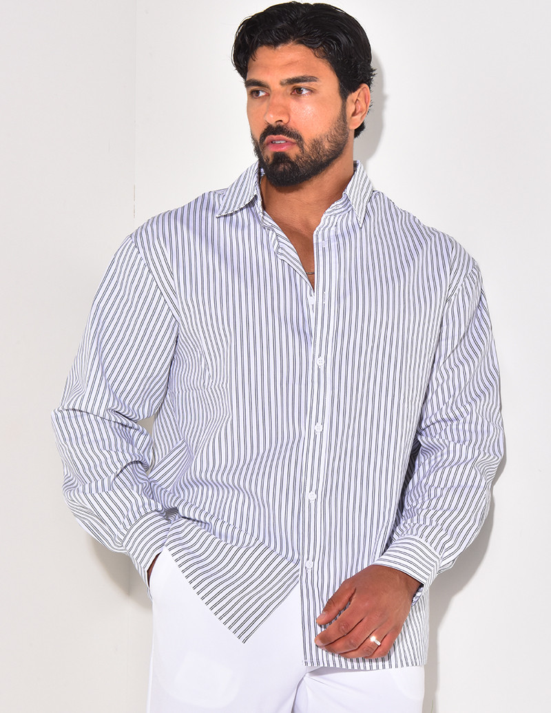 Chemise rayée manches longues