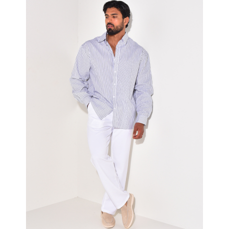 Chemise rayée manches longues Chemise rayée manches longues