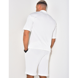 Ensemble short et chemise manches courtes texturé Ensemble short et chemise manches courtes texturé