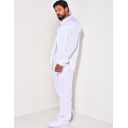 Ensemble pantalon et chemise manches longues oversize en coton Ensemble pantalon et chemise manches longues oversize en coton