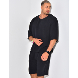 Ensemble short et t-shirt oversize texturé Ensemble short et t-shirt oversize texturé
