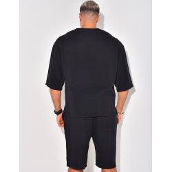 Ensemble short et t-shirt oversize texturé Ensemble short et t-shirt oversize texturé